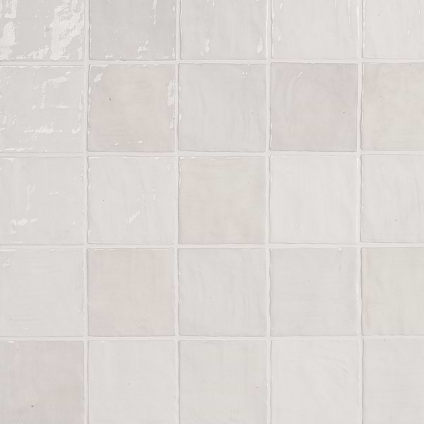 Portmore White 4x4 Glossy Ceramic Tile