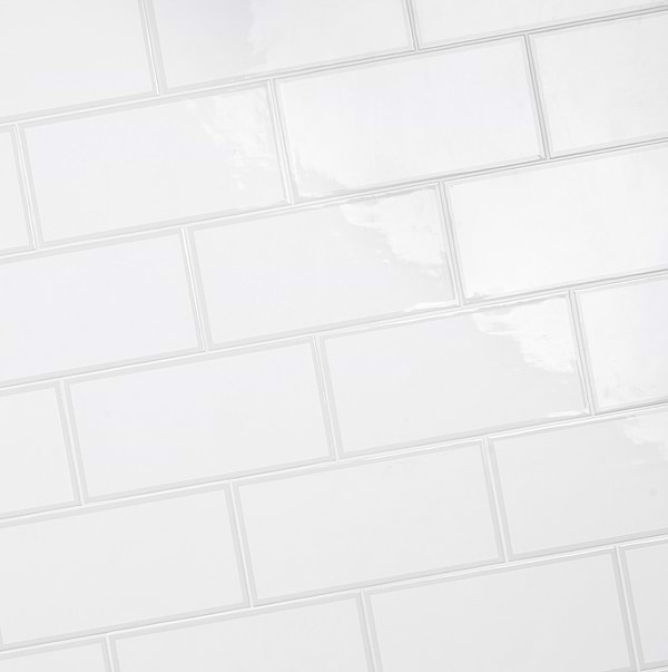 Bellami Framed Bianco 5x10 Glazed Ceramic Tile