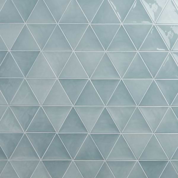 Bellami Triangulo Azul 5x4 Glazed Ceramic Tile