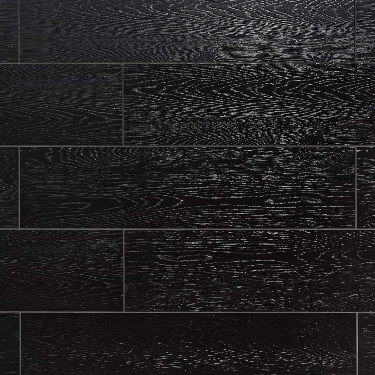 Skoven Nero 8x36 Black Matte Porcelain Wood Look Tile