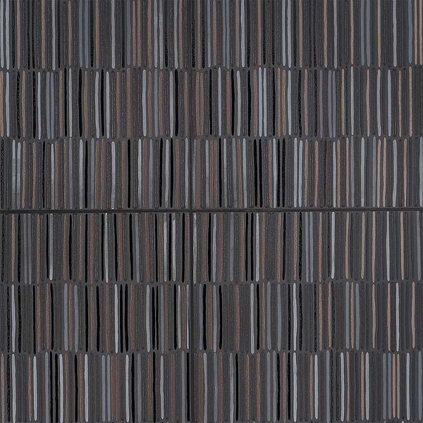 Setana Black 12x24 Artisan Decor Porcelain Tile