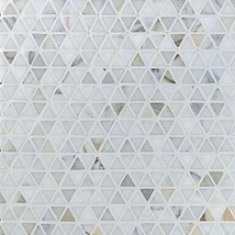 Aspekt Calacatta Triangle Honed Marble Mosaic Tile