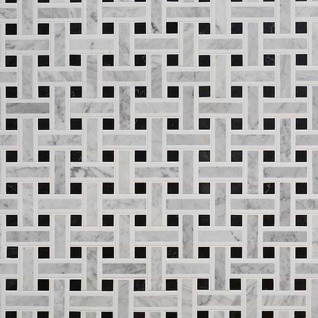 Sample-Twine Highstrung 1x3 Marble Polished Mosaic Tile