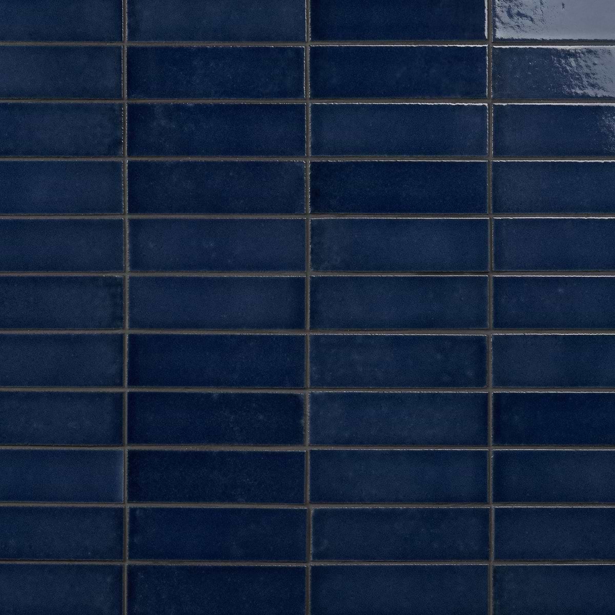 Color One Jean Blue 2x8 Crackled Glossy Lava Stone Tile