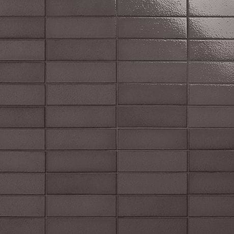 Sample-Color One Pebble Gray 2x8 Glossy Lava Stone Tile