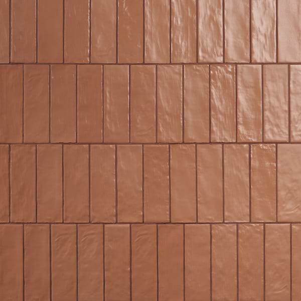 Montauk Terracotta 2x8 Mixed Finish Ceramic Subway Tile
