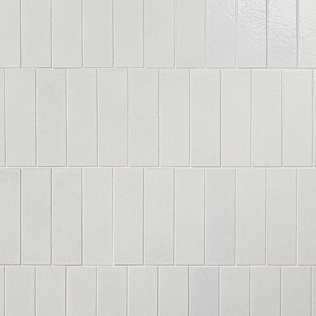 Color One Cotton White 2x8 Glossy Lava Stone Tile