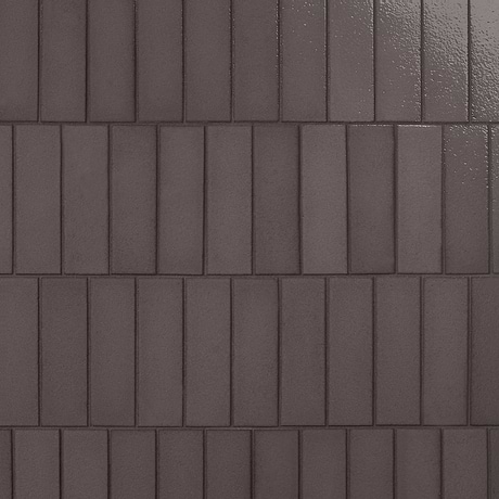 Color One Pebble Gray 2x8 Glossy Lava Stone Tile