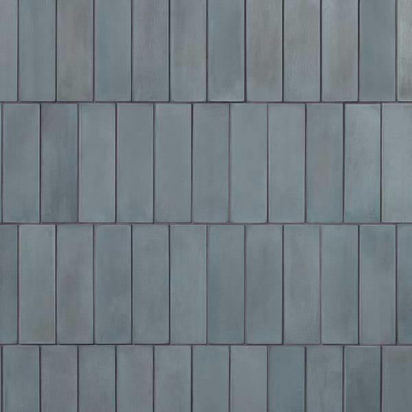 Color One Teal Blue 2x8 Matte Cement Tile