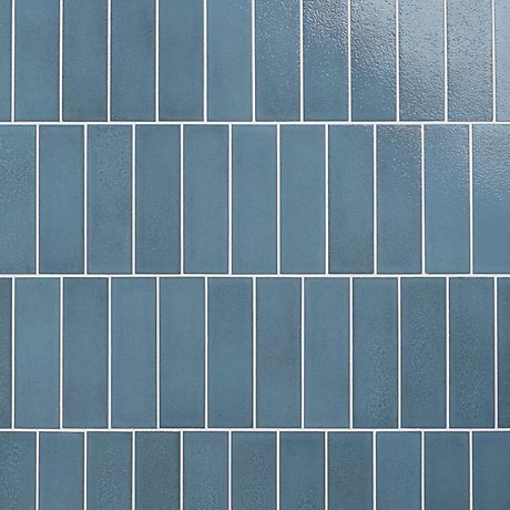 Color One Turquoise Blue 2x8 Glossy Lava Stone Tile