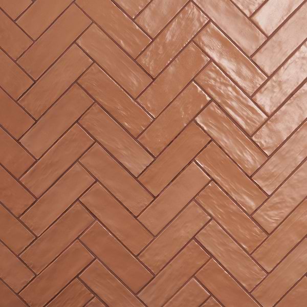 Montauk Terracotta 2x8 Mixed Finish Ceramic Subway Tile