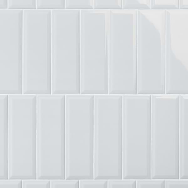 Rise Ice Blue 4x12 Beveled Glossy Ceramic Subway Tile