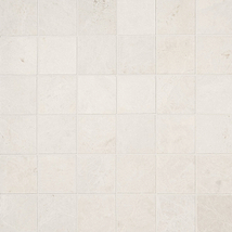 Vanilla Warm White 3” Square Honed Marble Mosaic Tile
