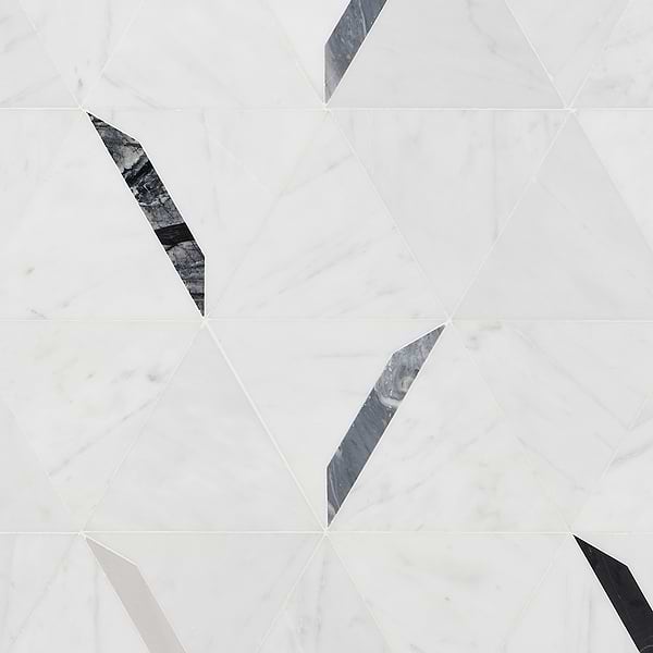 Tres Grigio Polished Marble Mosaic Tile