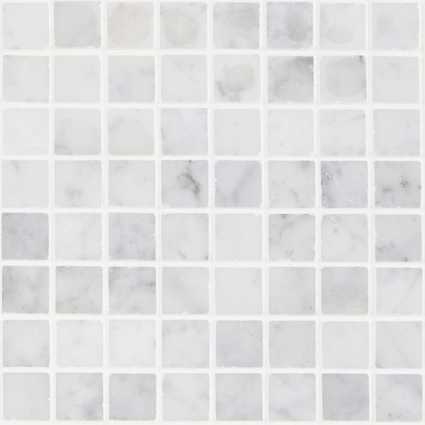 Sample-Carrara 3/4x3/4 Polished Square Marble Mosaic Tile