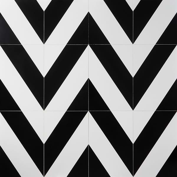 Timeless Nero Blanco 12x18 Polished Tile By Elizabeth Sutton