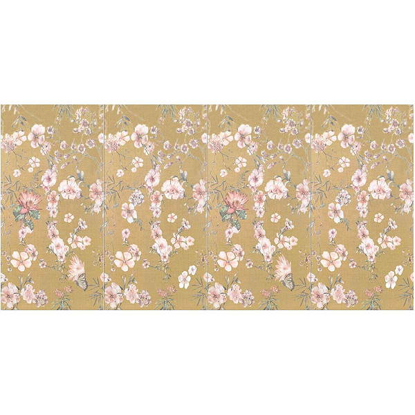Wakana Summer Golden Yellow 24x48 Artisan Decor Matte Porcelain Tile