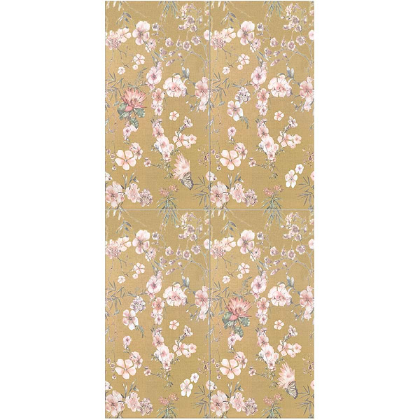Wakana Summer Golden Yellow 24x48 Artisan Decor Matte Porcelain Tile