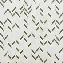Nabi Sprig Fern Green Marble and Crackled Glossy Glass Mosaic Tile