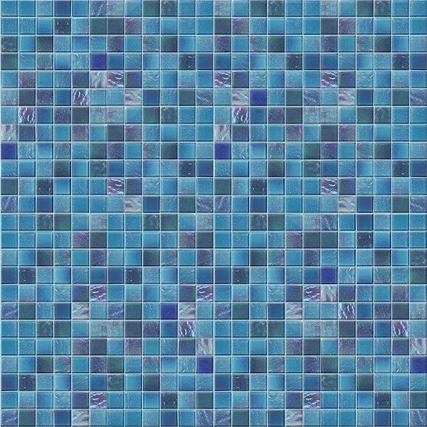Fairy Blue 2x2 Polished Glass Mosiac Tile