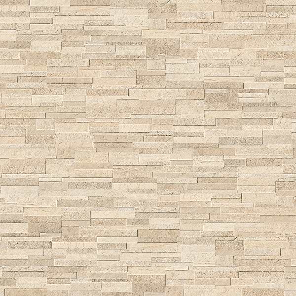 Rugged Stacked Cold Sand 6x24 Matte Porcelain Ledger Stone Veneer