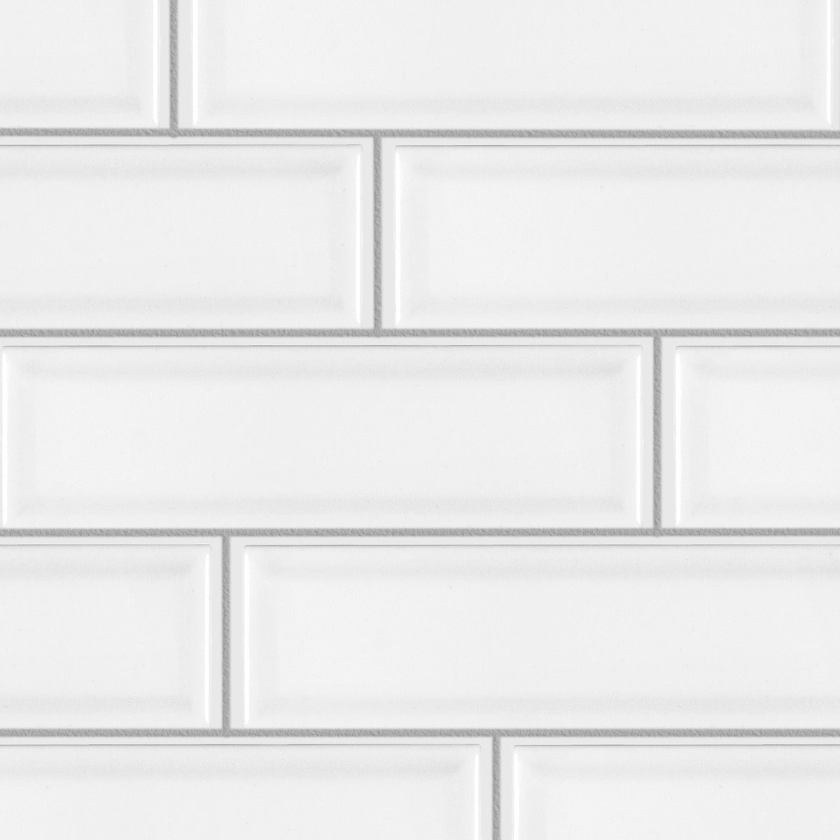 Astoria Beveled Brilliant White 3x9 Glossy Ceramic Subway Tile