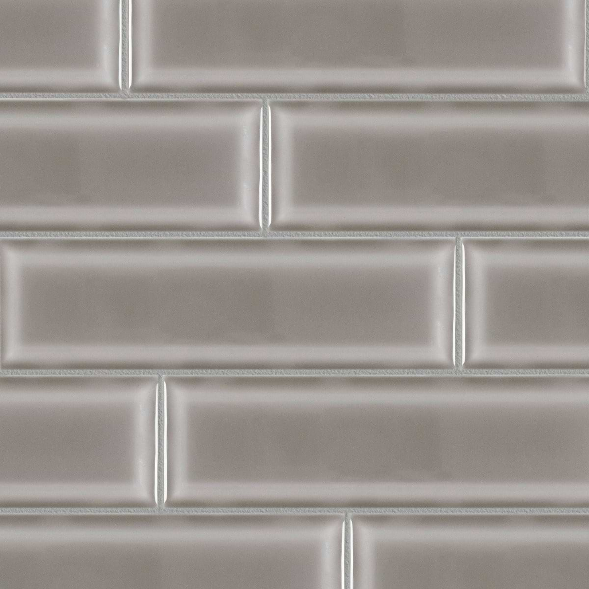 Astoria Beveled Oslo Gray 3x9 Glossy Ceramic Subway Tile