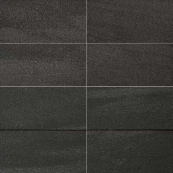 Karo Black 12x24 Matte Porcelain Tile