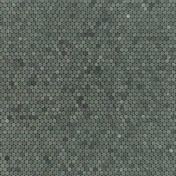 Tia Verde Green 1" Penny Round Honed Marble Mosaic Tile