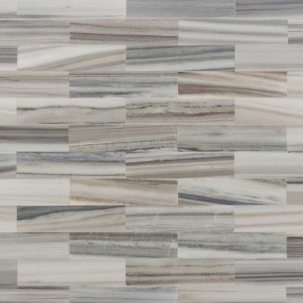 Skyline Gray 3x12 Honed Marble Tile