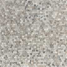 Skyline Gray 1" Hexagon Honed Marble Mosaic Tile