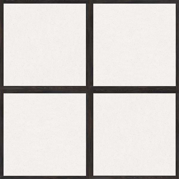 Hikari Frame Chalk White 48x48 Matte Porcelain Tile