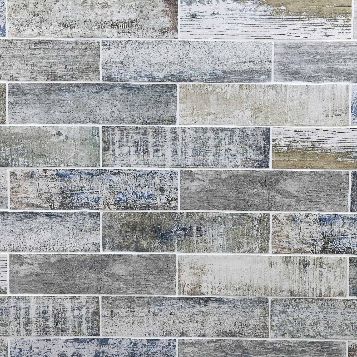 Bayou Riverwood Gray Multicolor 3x12 Matte Ceramic Subway Tile