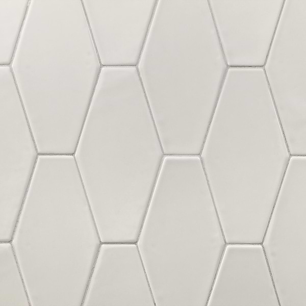 Manchester Hexagon Dove 4x8 Polished Ceramic Tile