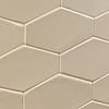 Manchester Hexagon Fawn 4x8 Polished Ceramic Tile