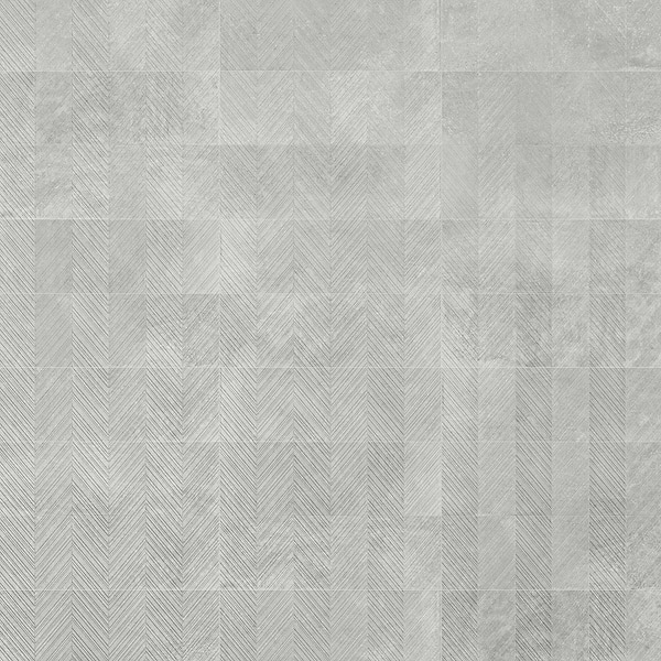 Stoneside Pearl Gray Chevron 12x36 Matte Ceramic Tile