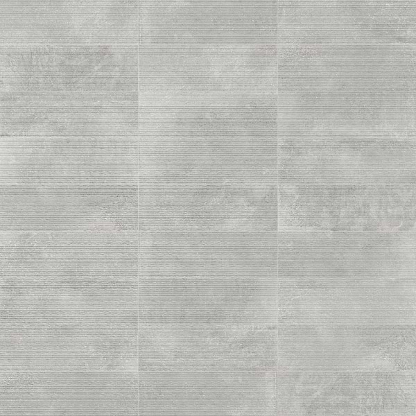 Stoneside Pearl Gray Deco 12x36 Matte Ceramic Tile