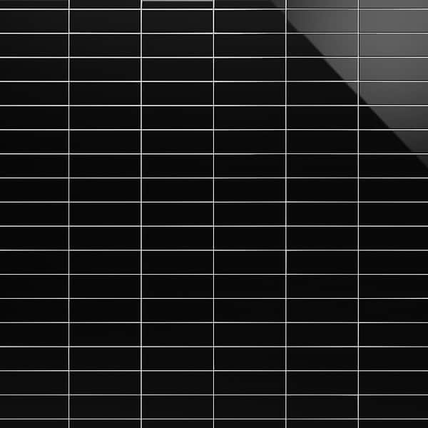 Park Hill Black 4x12 Polished Porcelain Tile