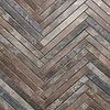 English Brick Industrial Red Mix 2x18 Matte Porcelain Tile