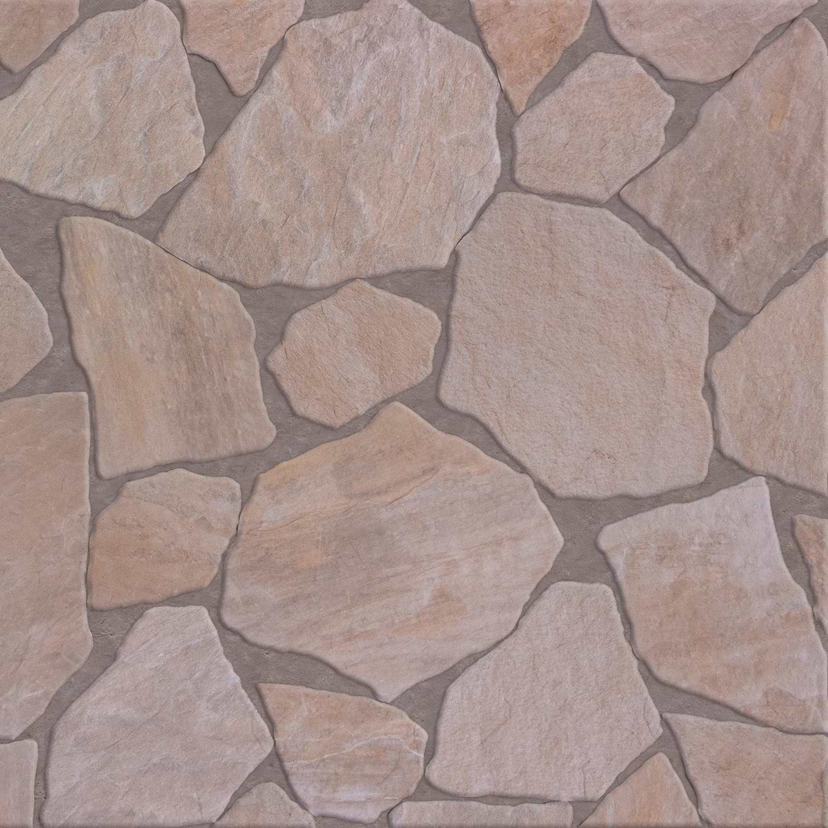 Pathstone Beige Textured Matte Porcelain Flagstone Tile