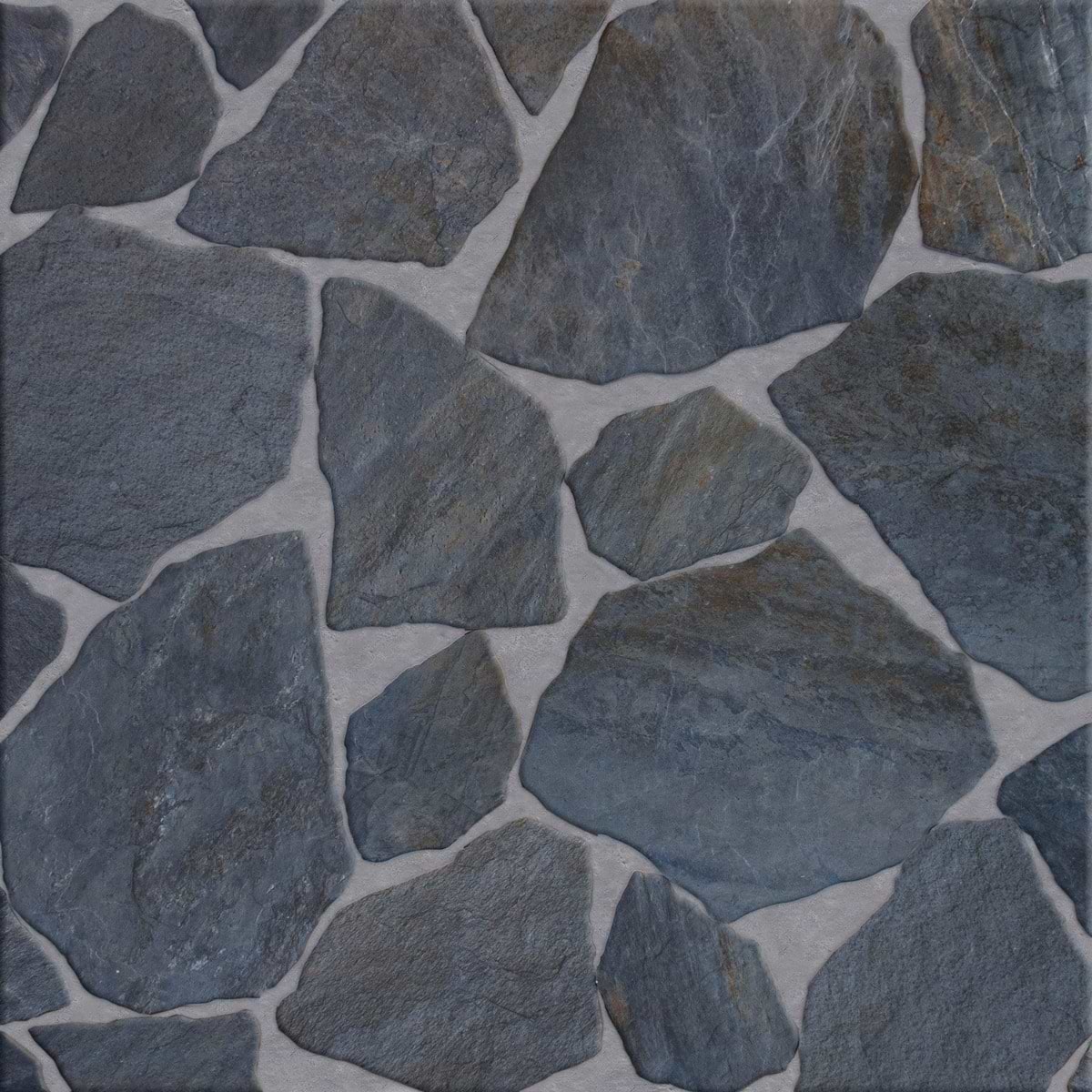 Pathstone Grafito Gray Textured Matte Porcelain Flagstone Tile