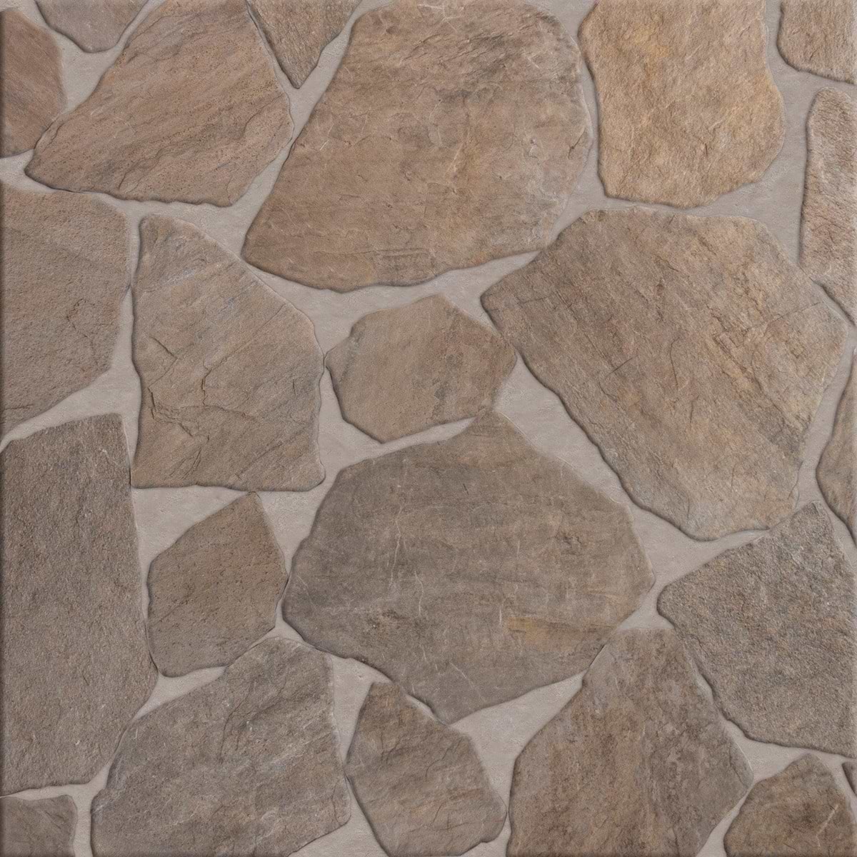 Pathstone Taupe Textured Matte Porcelain Flagstone Tile