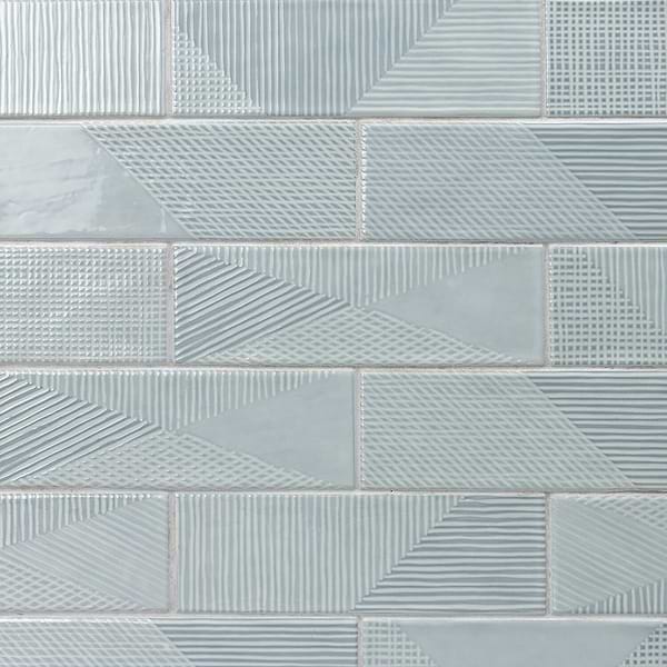 Enigma Ash Blue 2x8 Polished Ceramic Tile
