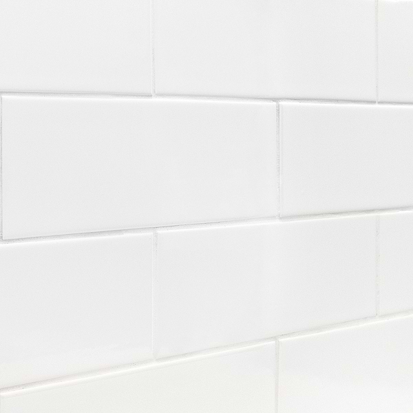 Basic White 4x12 Polished Ceramic Subway Wall Tile