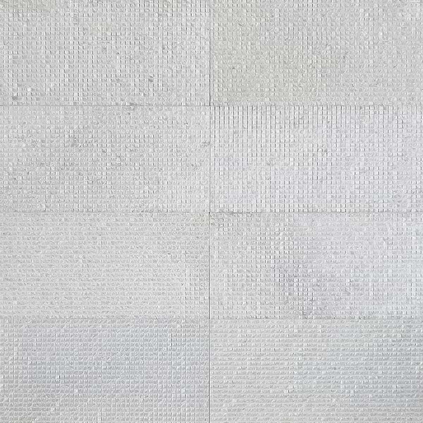 Rakestone Carved Cube Bianco Ice White 12x24 3D Honed Marble Tile