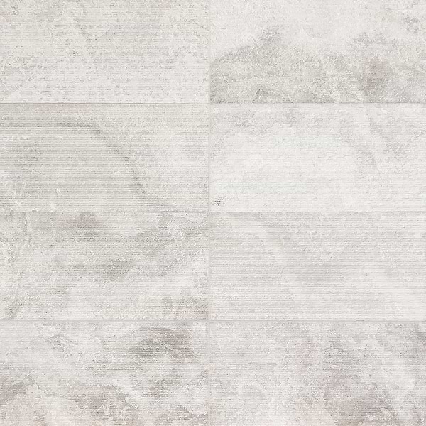 Rakestone Carved Comb Wooden Beige 12x24 Textured Honed Limestone Stone Tile