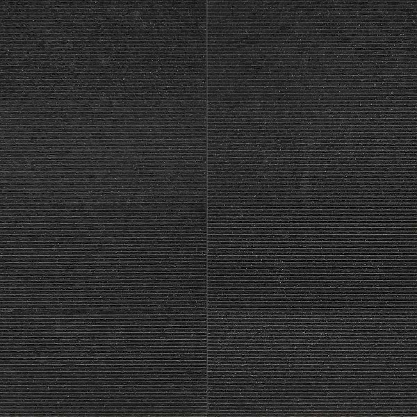 Rakestone Carved Split Noir Black 12x24 Textured Honed Basalt Stone Tile