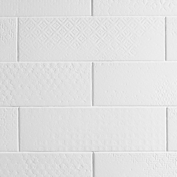 Tessuto White 4x12 Porcelain Matte Subway Tile for Wall & Floor