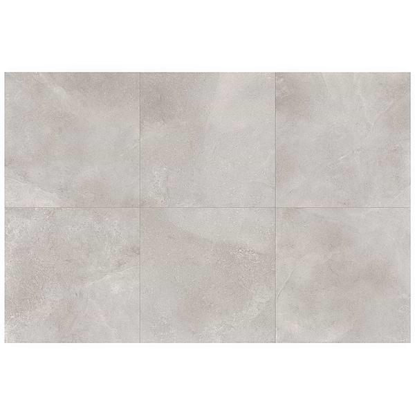 New Rock Fumo Light Gray 48x48 Limestone Look Matte Porcelain Tile