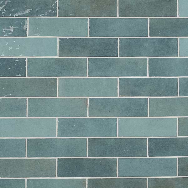 Portmore Aqua Blue 3x8 Glossy Ceramic Subway Tile